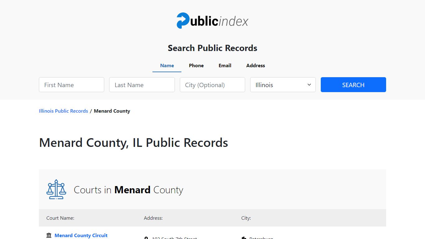 Menard County, IL Public Court, Arrest and Inmate Records - ThePublicIndex