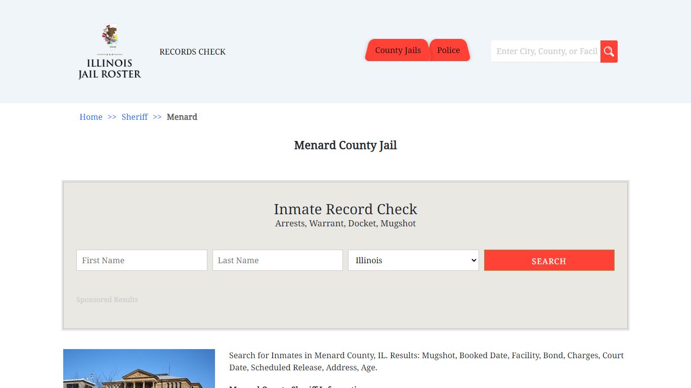 Menard County Jail - Jail Roster Search