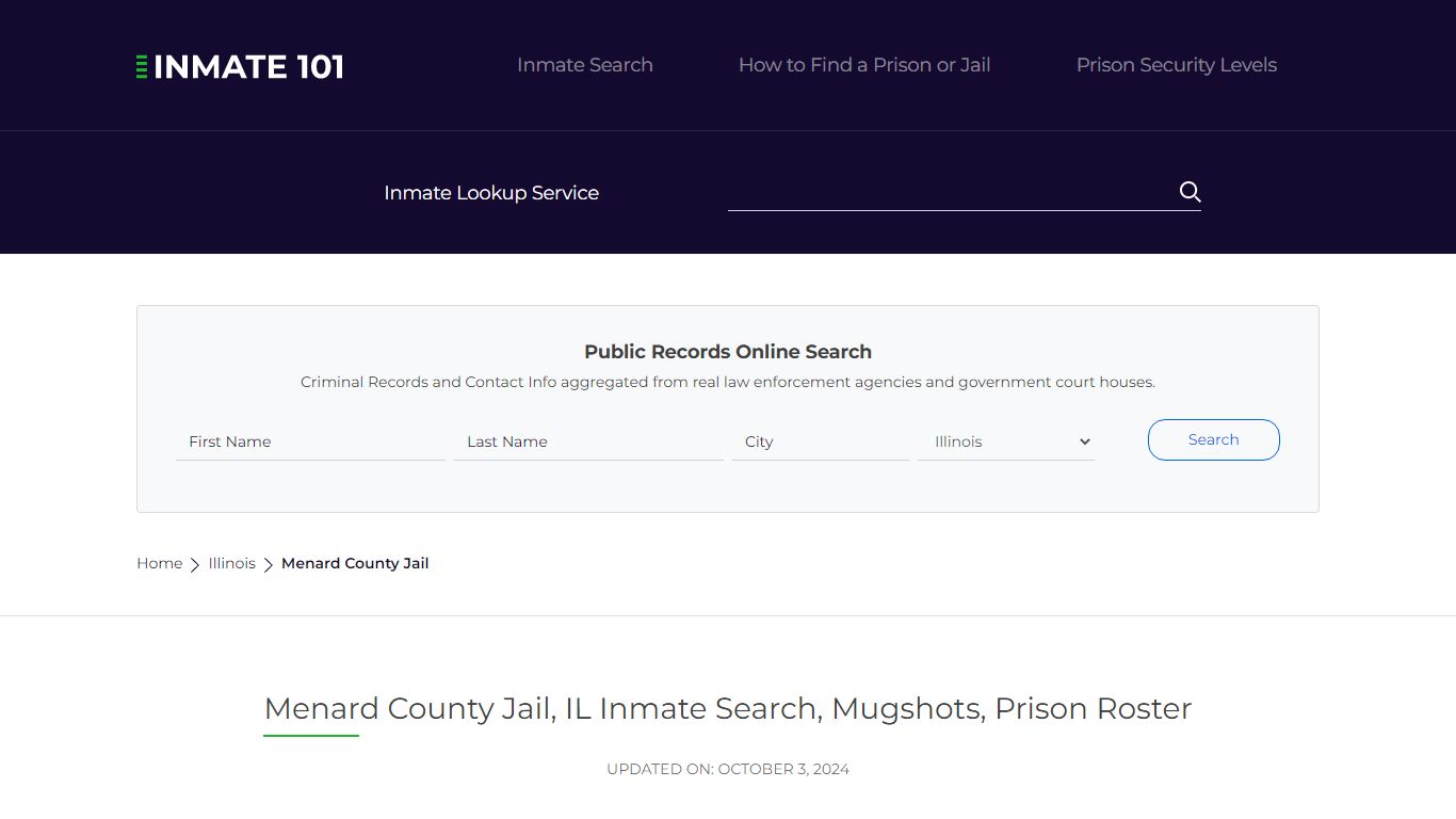 Menard County Jail, IL Inmate Search, Mugshots, Prison Roster