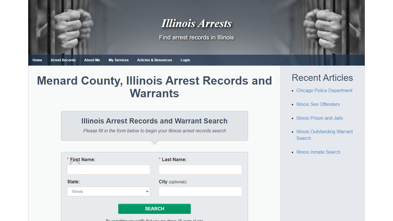 Menard County, Illinois Arrest Records and Warrants